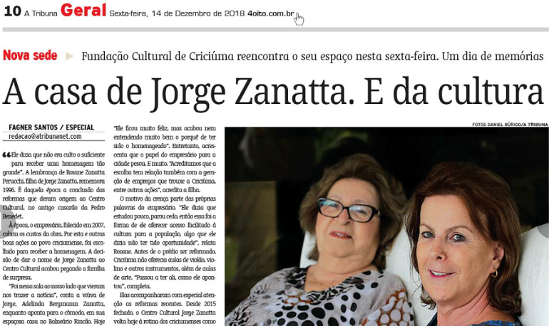 A casa de Jorge Zanatta. E da cultura
