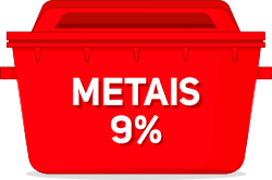 Metais - 9%